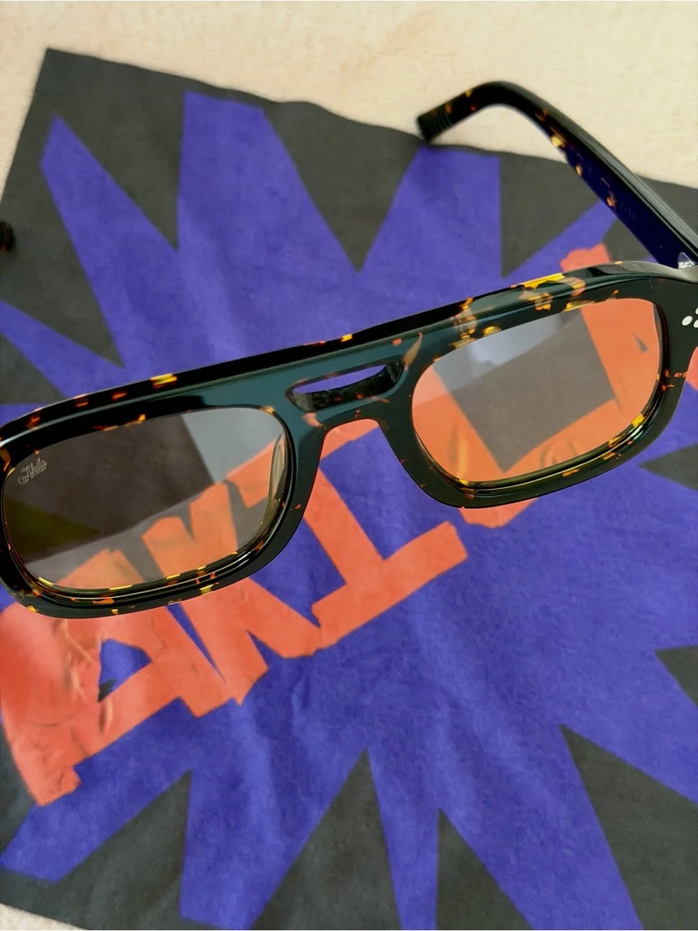 Akila.la Tortoiseshell Aviator Sunglasses with Yellow Lenses